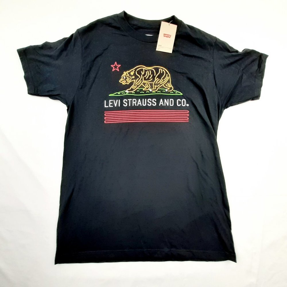 Levi's Men's T-shirt Size Medium Black California